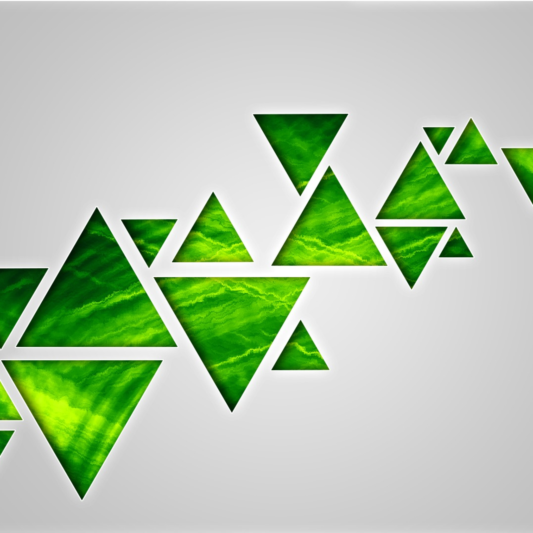 Fondo de pantalla Green Triangle 2048x2048