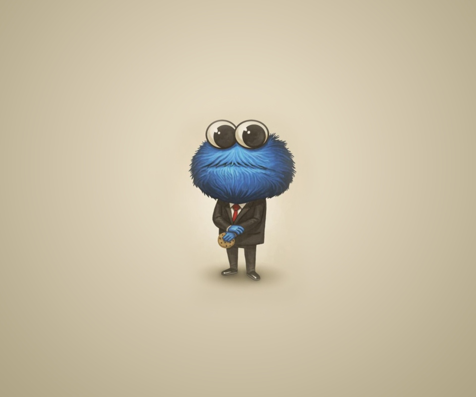 Das Sesame Street Cookie Monster Wallpaper 960x800