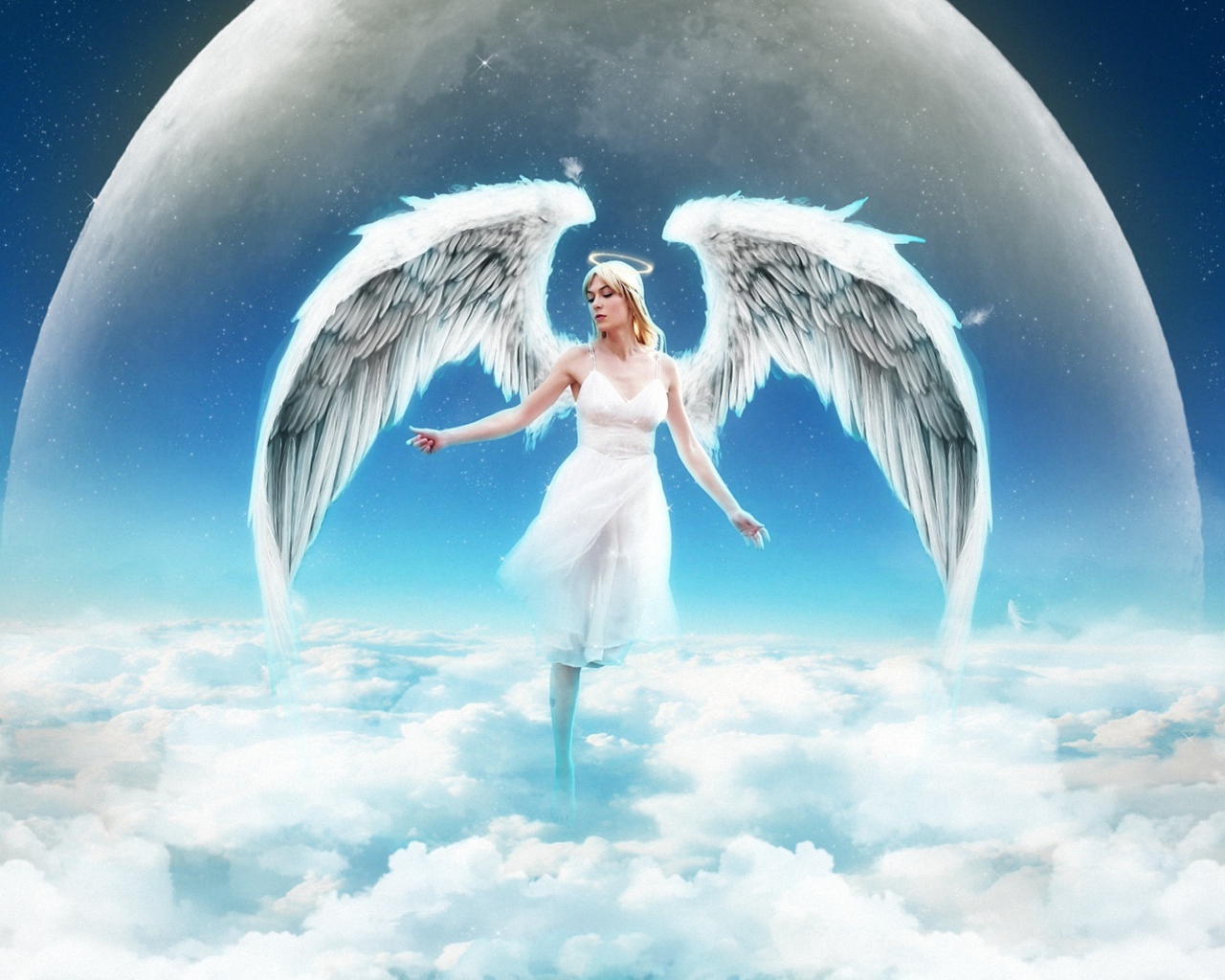 Beautiful Blonde Angel wallpaper 1280x1024