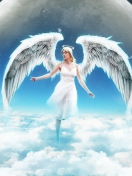 Das Beautiful Blonde Angel Wallpaper 132x176