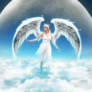 Free Beautiful Blonde Angel Picture for iPad 2