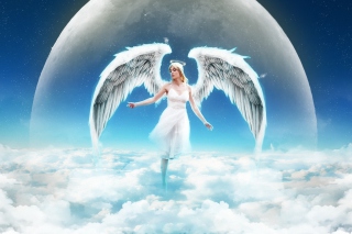 Free Beautiful Blonde Angel Picture for Android, iPhone and iPad