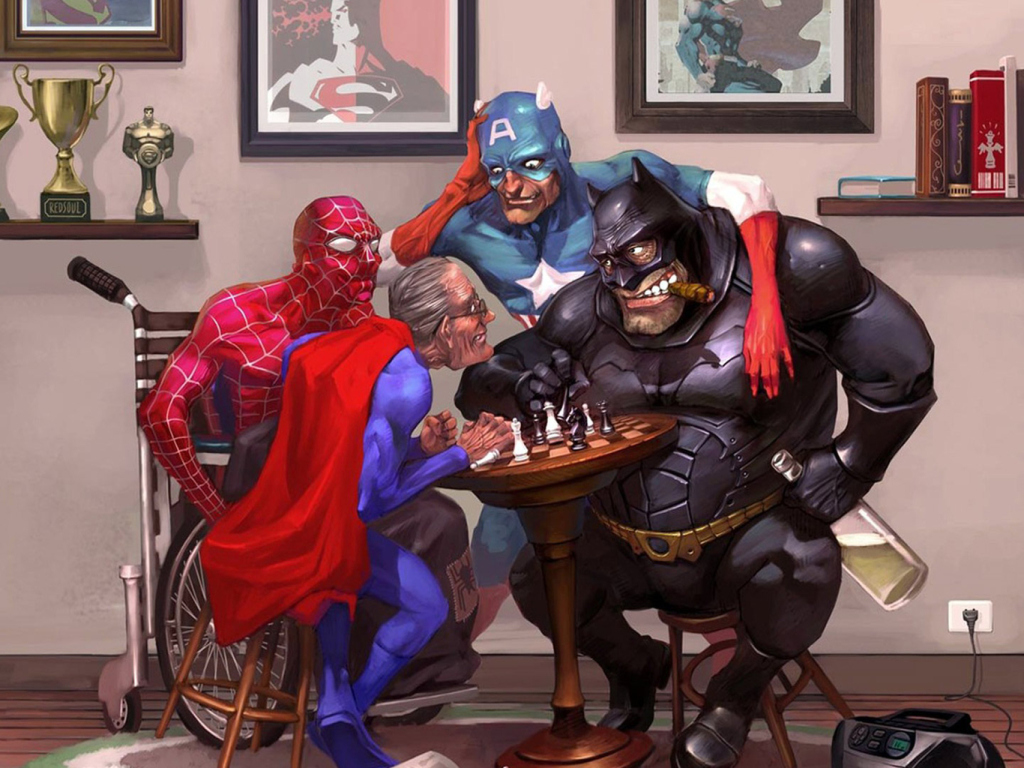 Sfondi Super Heroes - Super Viejos 1024x768