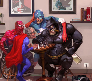 Kostenloses Super Heroes - Super Viejos Wallpaper für 1024x1024