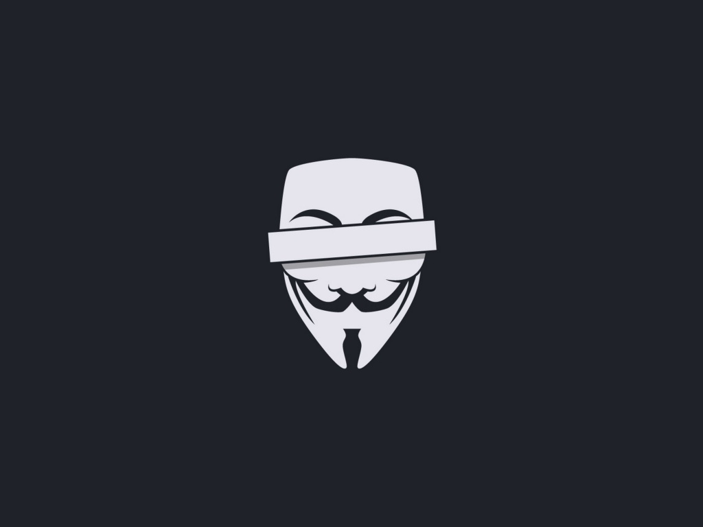 Das Anonymus Minimalism Logo Wallpaper 1024x768