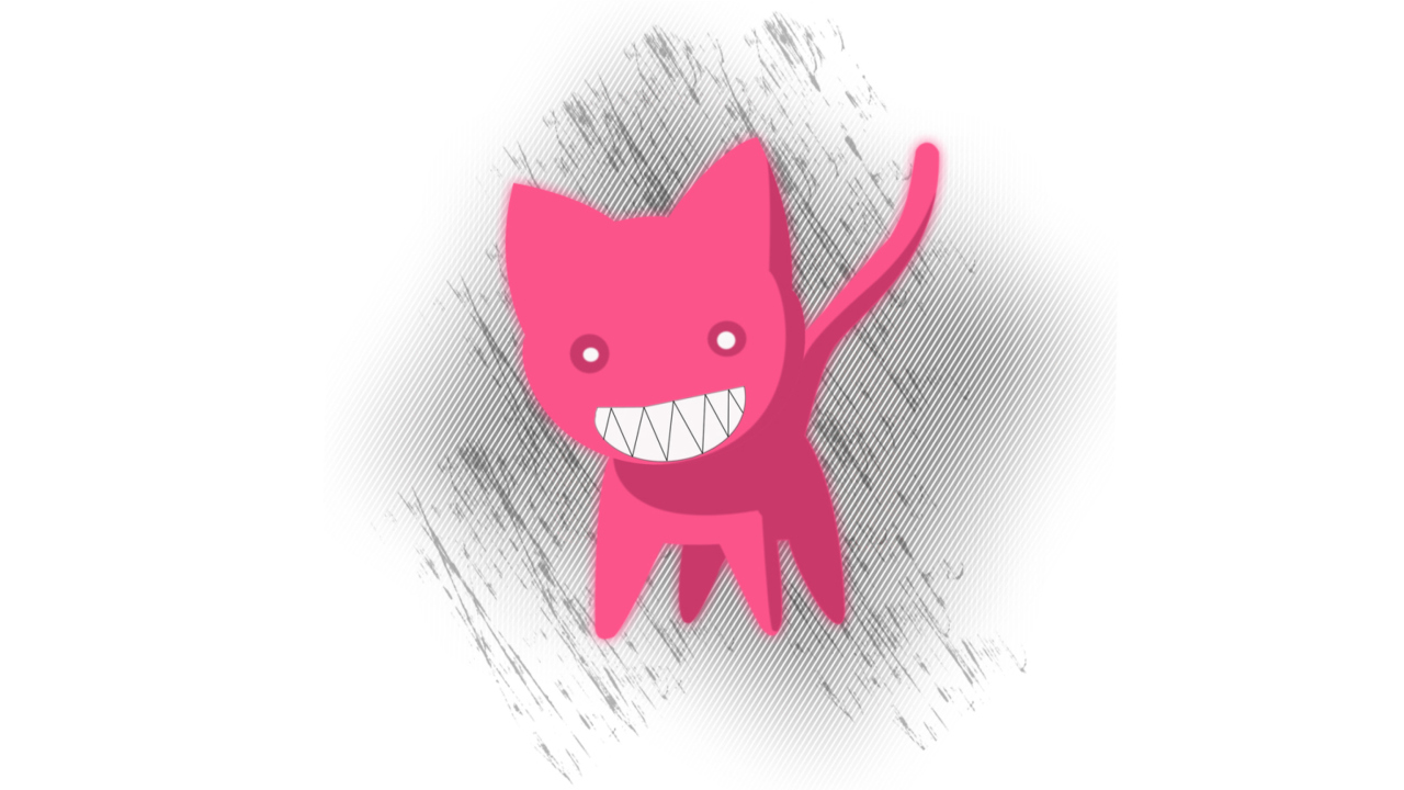 Screenshot №1 pro téma Pink Cat Sketch 1280x720