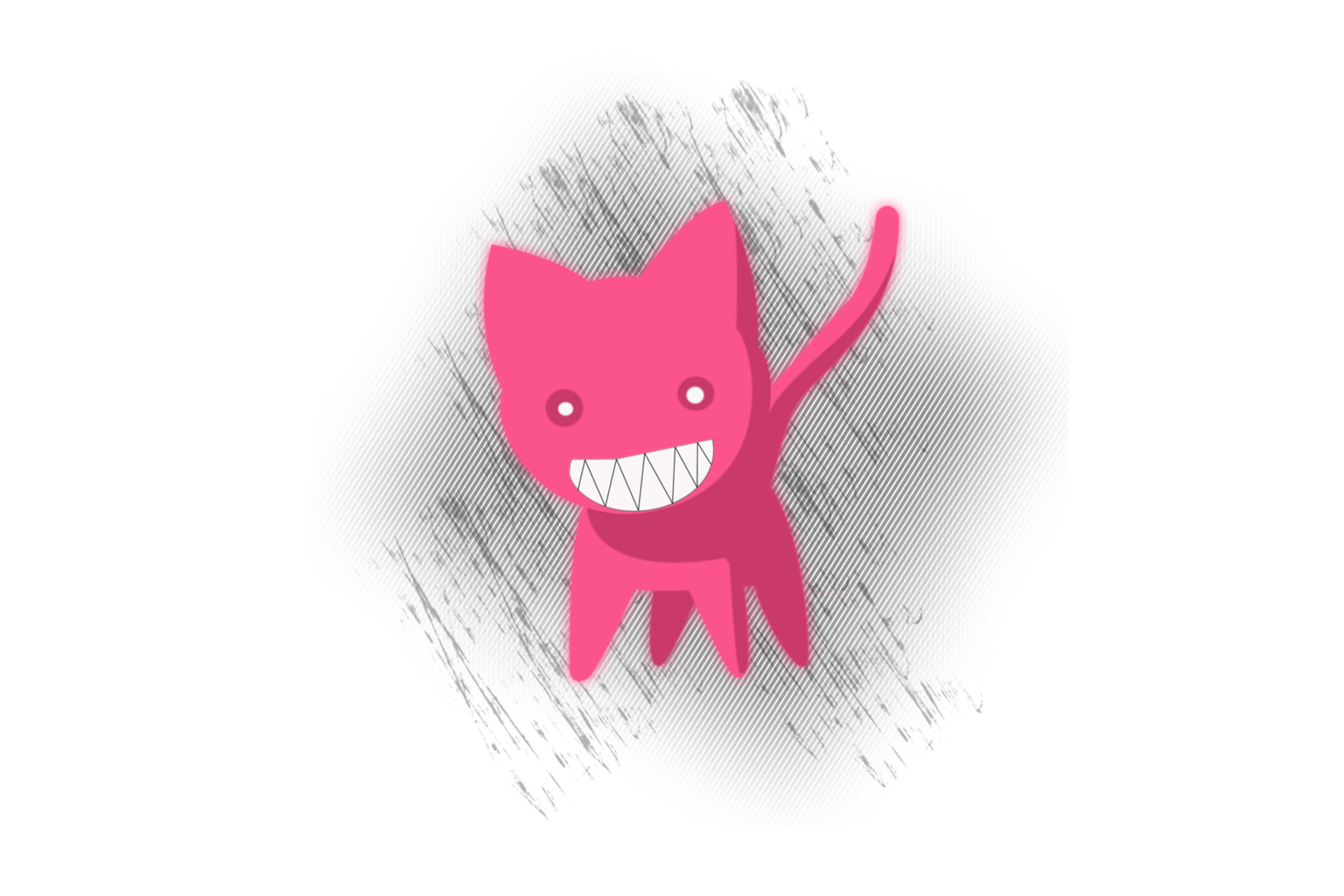 Fondo de pantalla Pink Cat Sketch 2880x1920