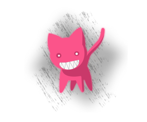 Screenshot №1 pro téma Pink Cat Sketch 480x400