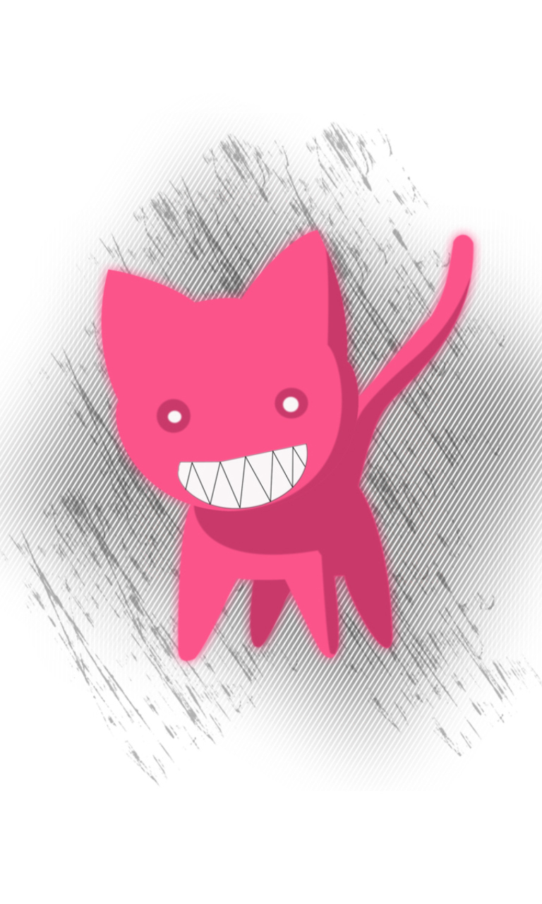 Screenshot №1 pro téma Pink Cat Sketch 768x1280