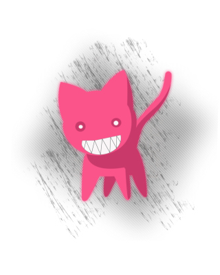Pink Cat Sketch - Obrázkek zdarma pro 360x640