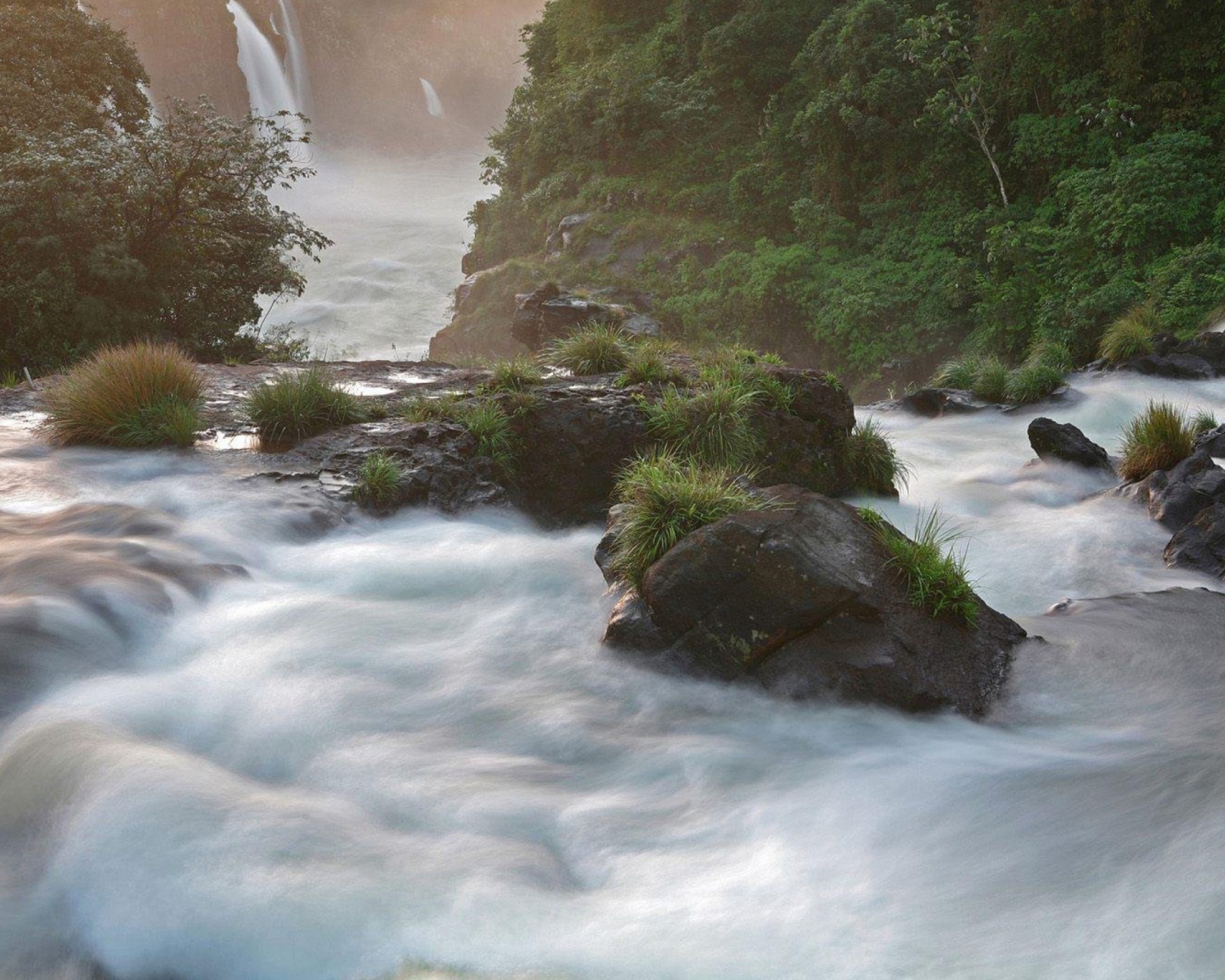 Screenshot №1 pro téma Tropical Forest Waterfall 1600x1280
