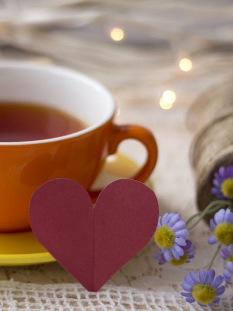Tea Made With Love wallpaper 480x640