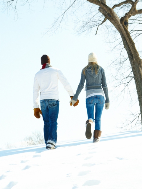 Romantic Walk Through The Snow screenshot #1 480x640