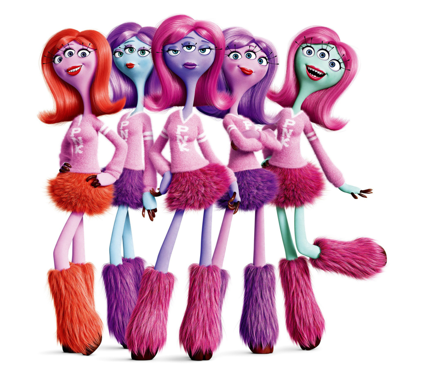 Обои Monsters University Cheerleaders, Python Nu Kappa students 1440x1280