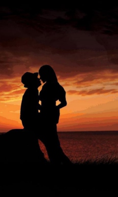 Fondo de pantalla Sunset Kiss 240x400