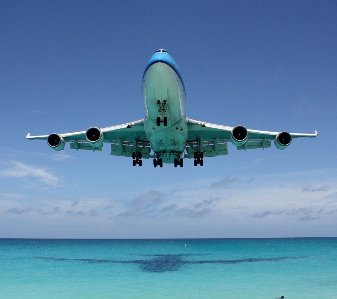 Обои Boeing 747 Maho Beach Saint Martin 1080x960