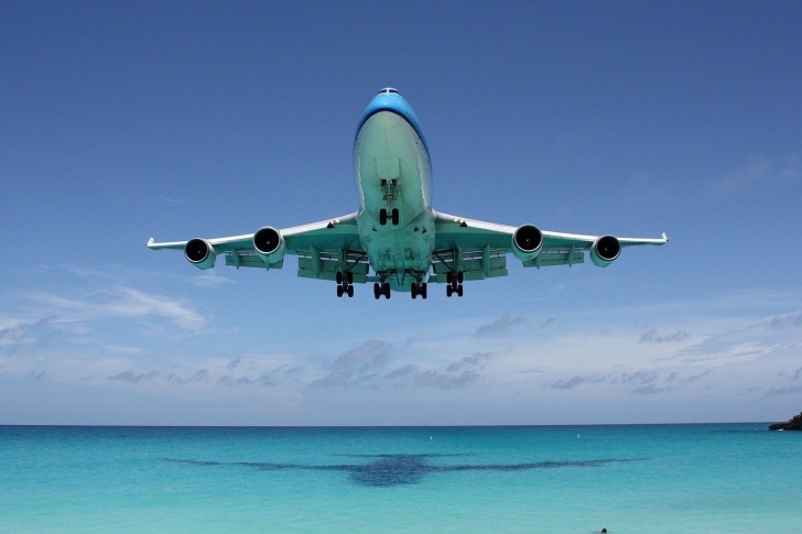 Das Boeing 747 Maho Beach Saint Martin Wallpaper
