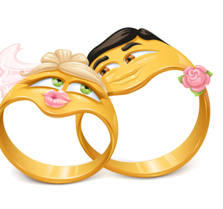 Kostenloses Wedding Ring at Valentines Day Wallpaper für 1024x1024