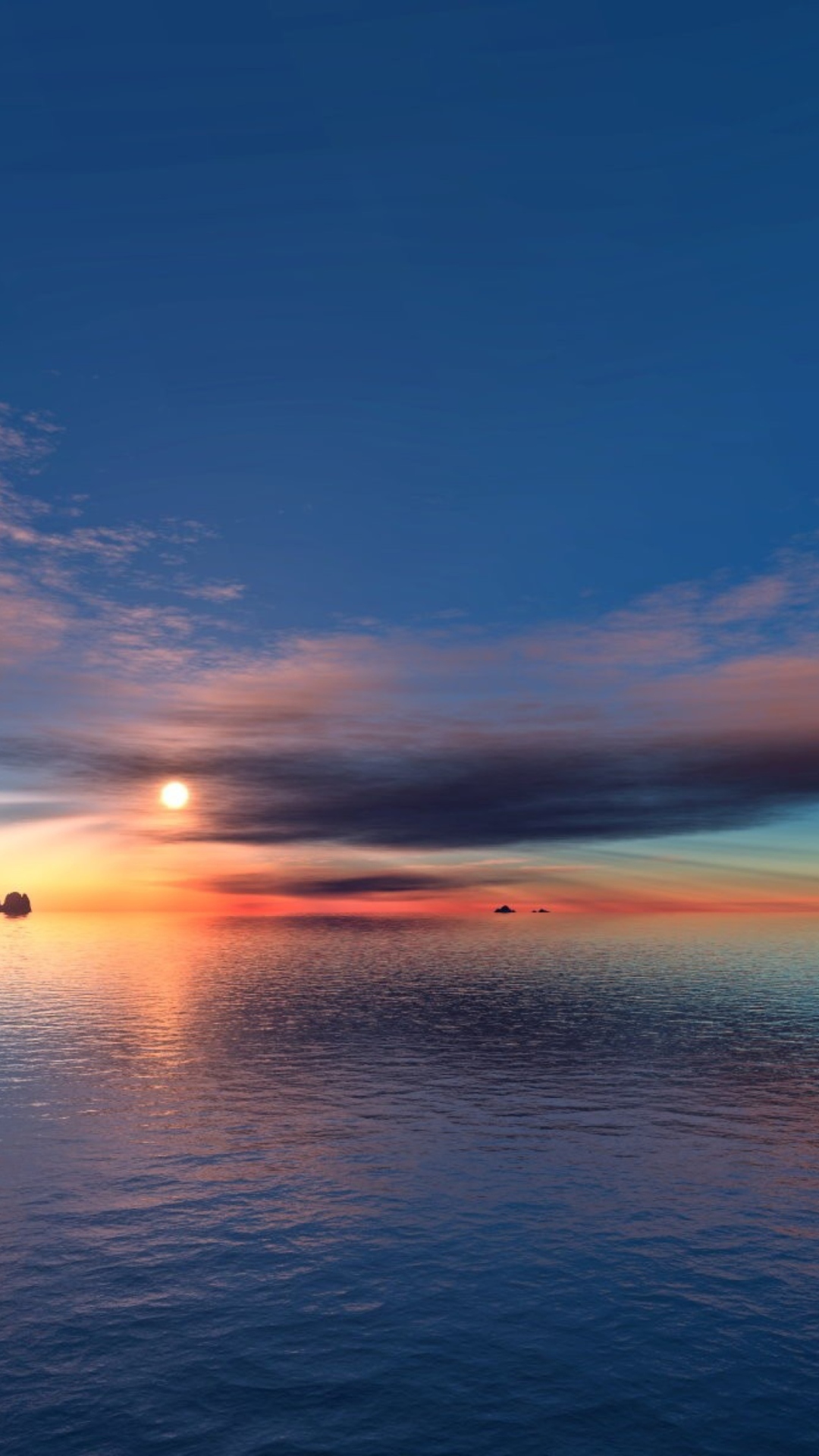 Das Sunset On Sea Wallpaper 1080x1920