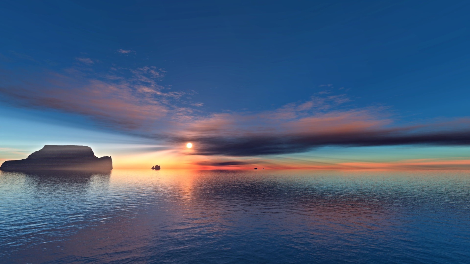 Sunset On Sea screenshot #1 1600x900