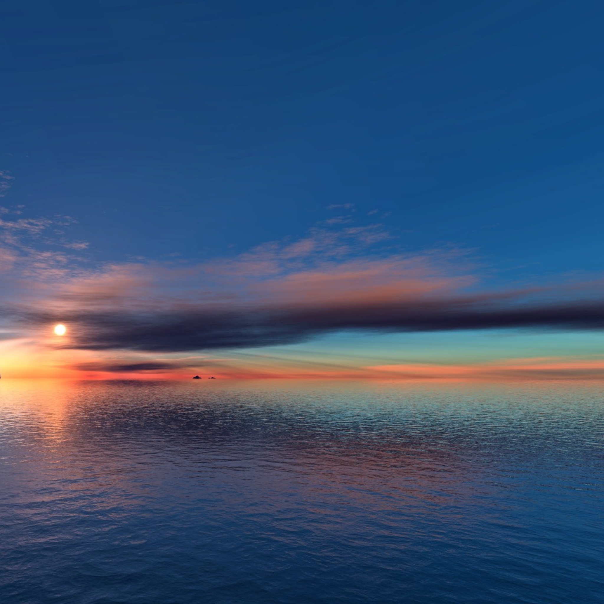 Sunset On Sea wallpaper 2048x2048