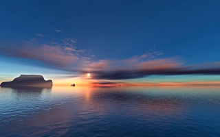 Sunset On Sea - Obrázkek zdarma pro Fullscreen Desktop 1280x1024