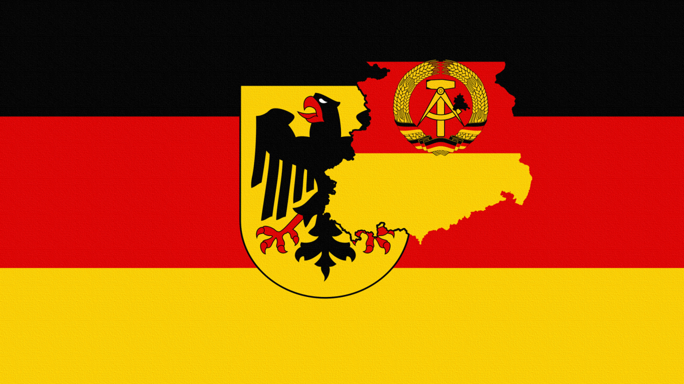 Sfondi German Flag With Eagle Emblem 1366x768