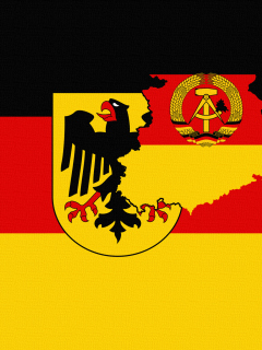 Обои German Flag With Eagle Emblem 240x320