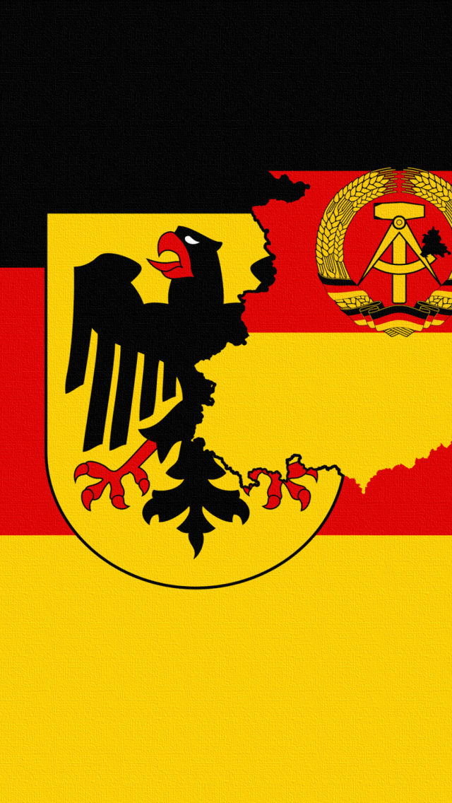 Sfondi German Flag With Eagle Emblem 640x1136