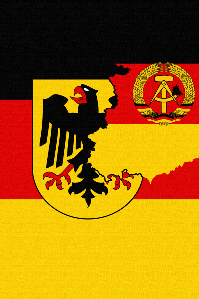 Fondo de pantalla German Flag With Eagle Emblem 640x960