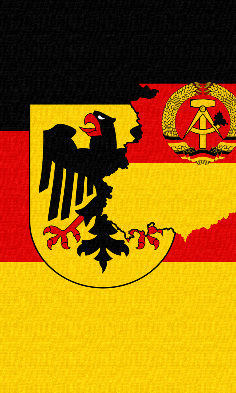 Обои German Flag With Eagle Emblem 768x1280