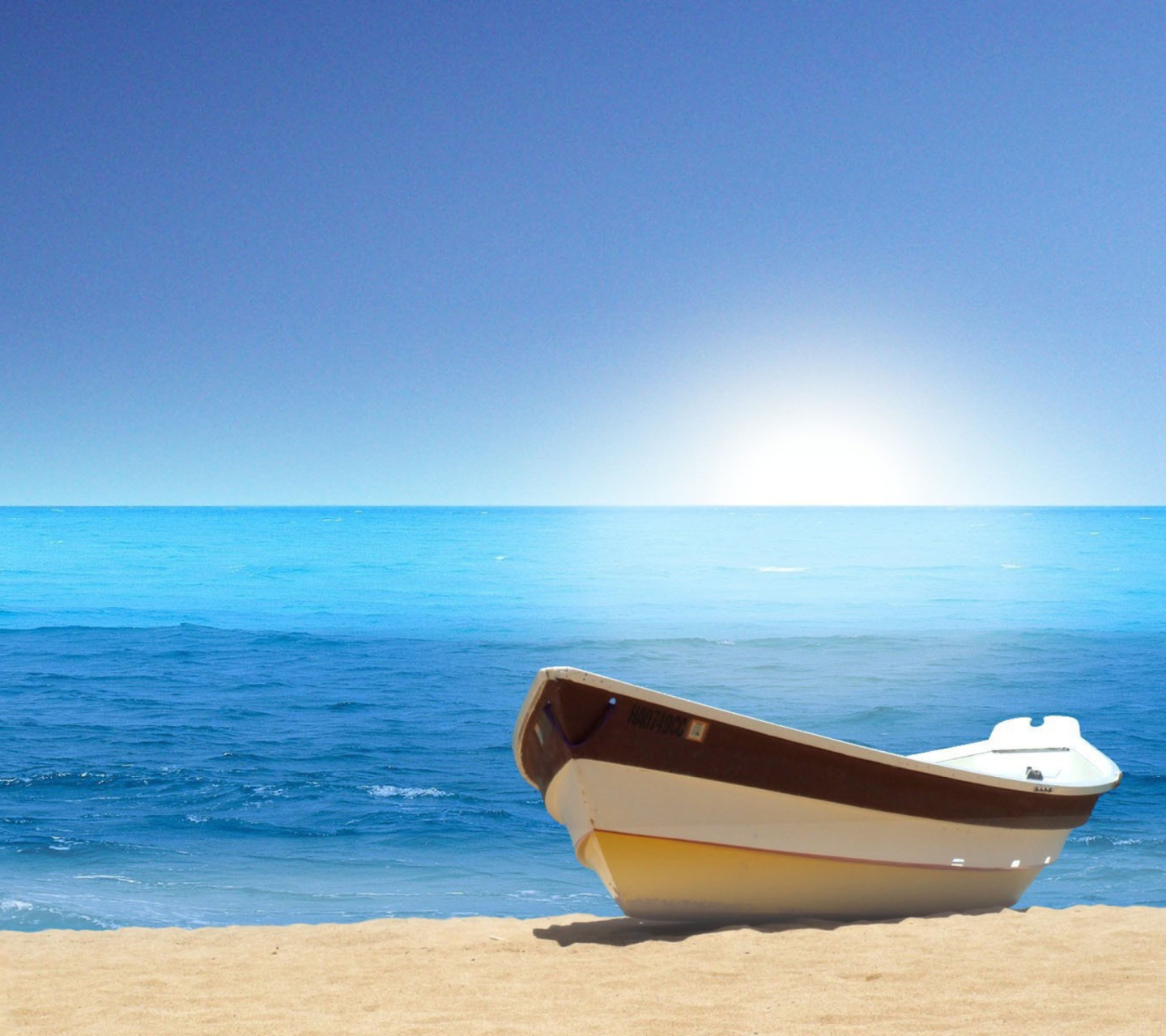 Screenshot №1 pro téma Boat At Pieceful Beach 1440x1280