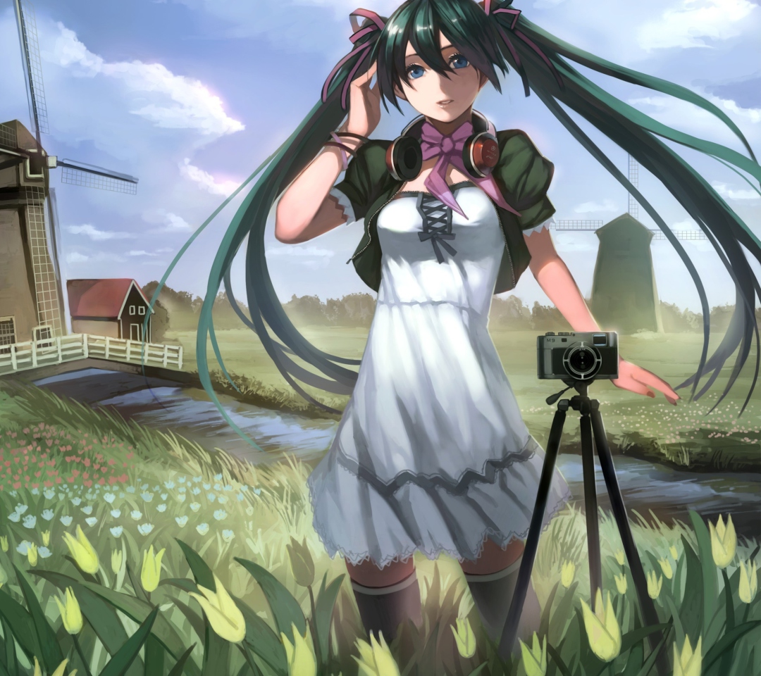 Screenshot №1 pro téma Vocaloid - Girl Photographer Anime 1080x960