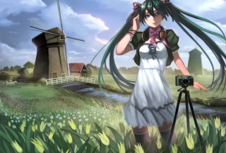 Vocaloid - Girl Photographer Anime - Obrázkek zdarma pro 2880x1920