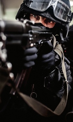 Das Police special forces Wallpaper 240x400