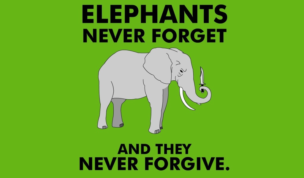 Elephants Never Forget wallpaper 1024x600