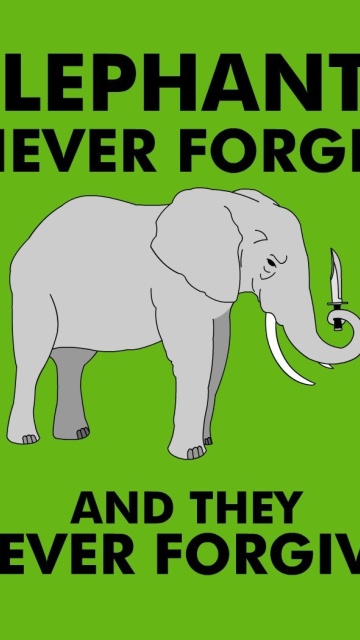 Fondo de pantalla Elephants Never Forget 360x640