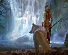Fondo de pantalla Warrior Wolf Girl from Final Fantasy 220x176