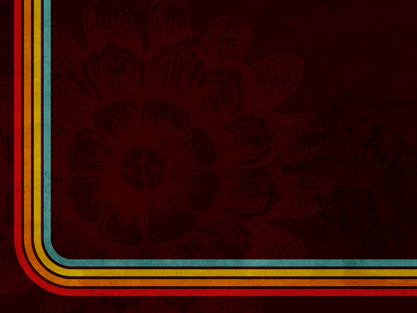 Screenshot №1 pro téma Flower And Colorful Stripes 1600x1200