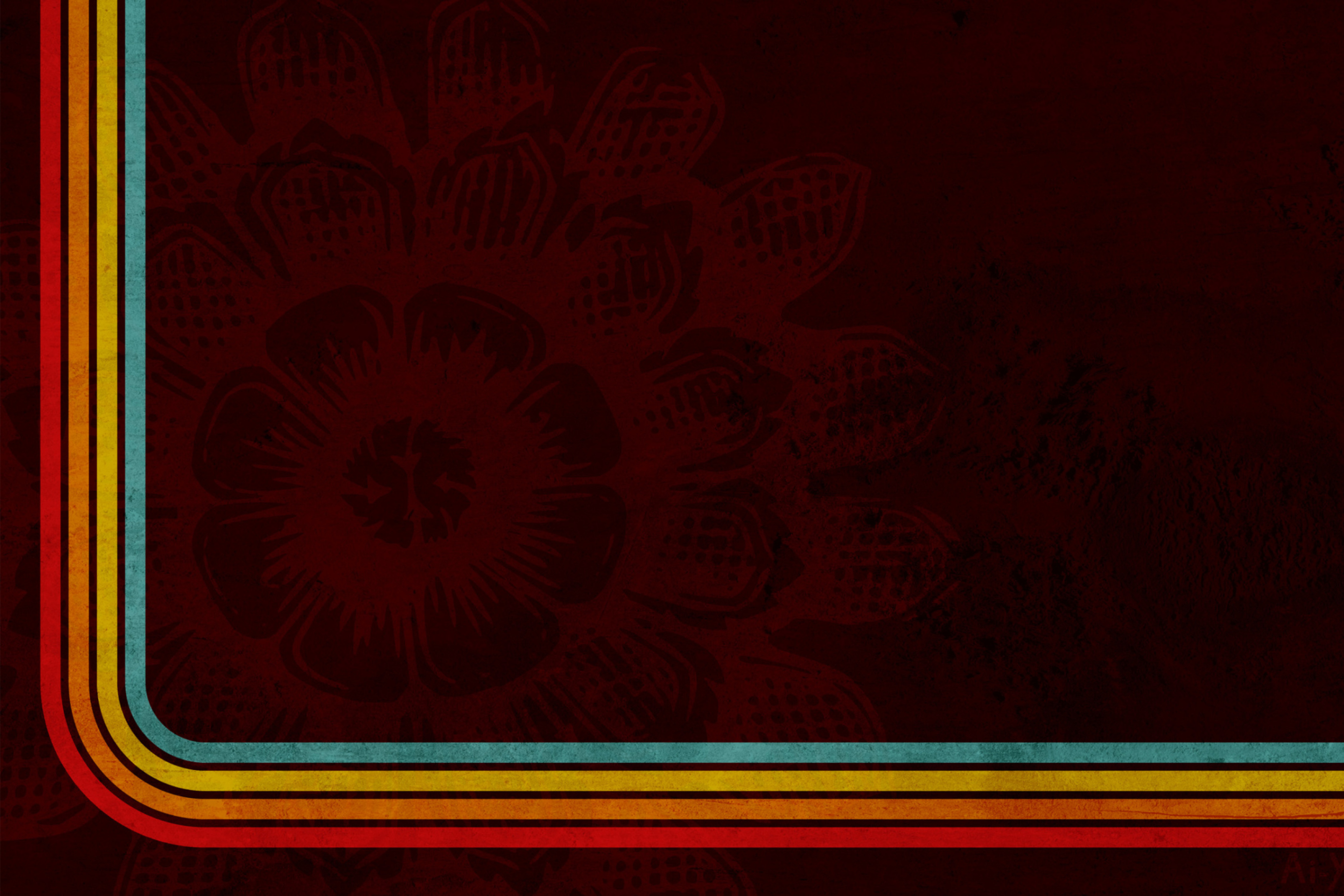 Screenshot №1 pro téma Flower And Colorful Stripes 2880x1920