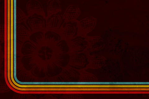 Das Flower And Colorful Stripes Wallpaper 480x320