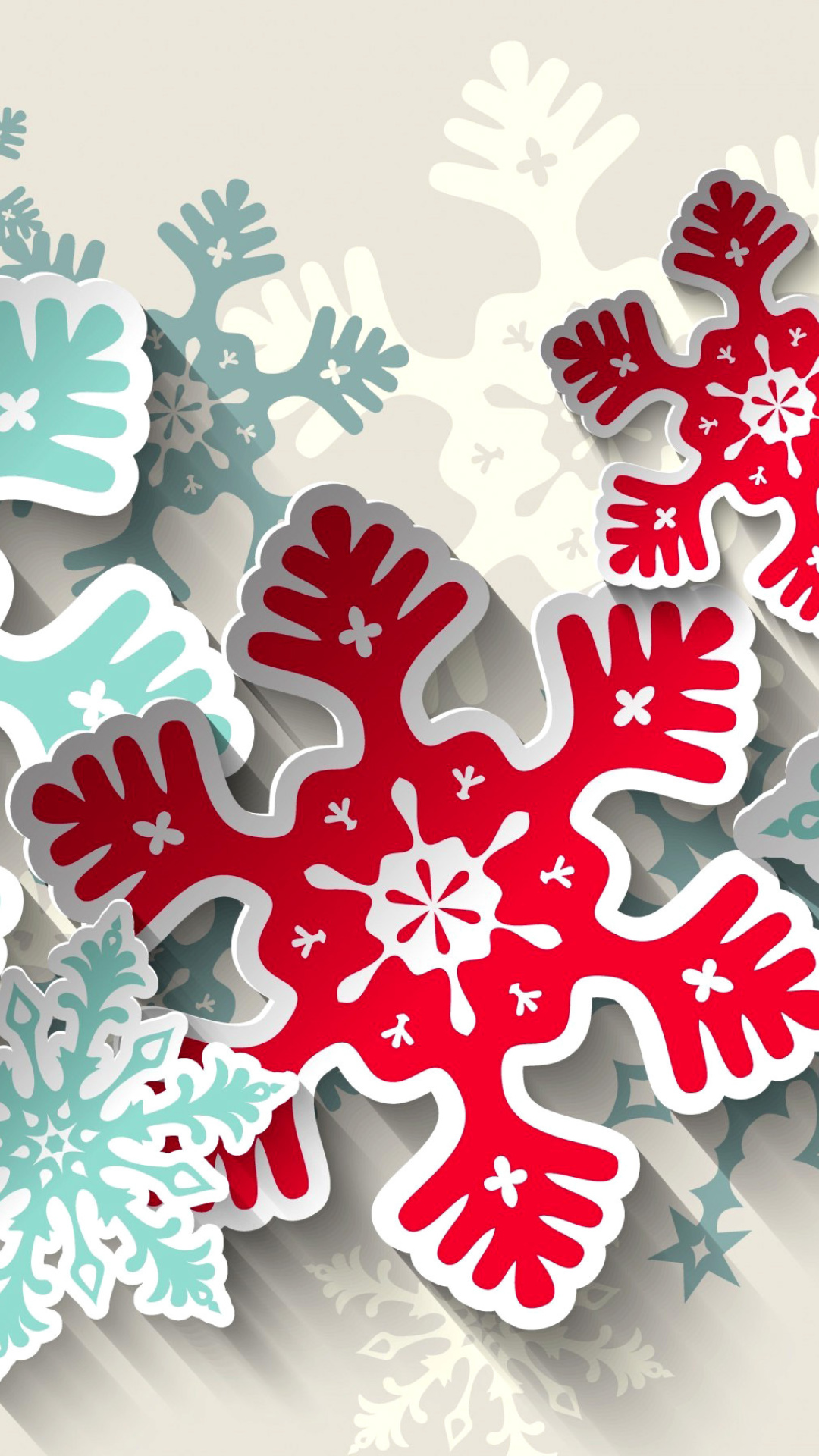 Das Snowflakes Decoration Wallpaper 1080x1920