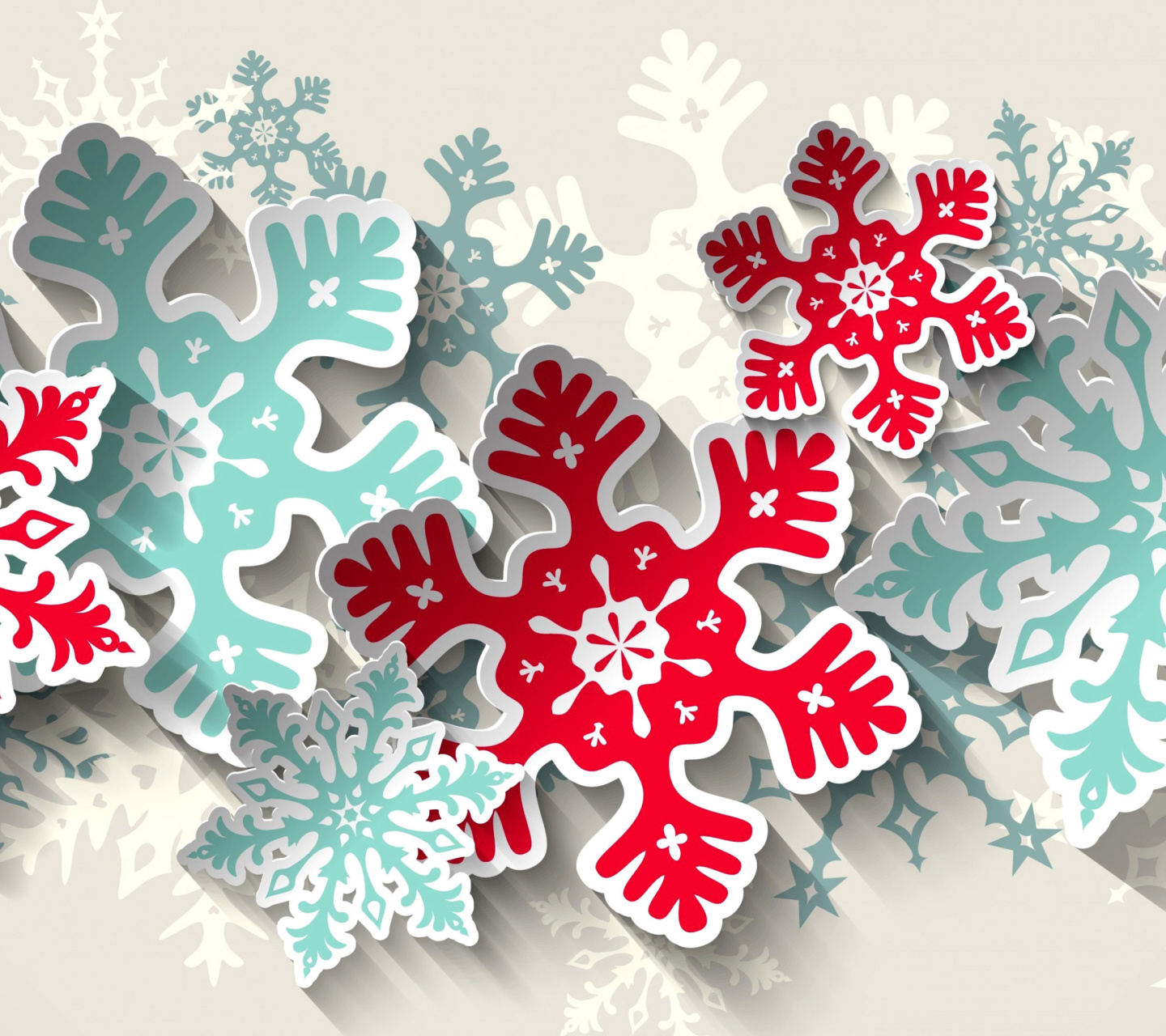 Das Snowflakes Decoration Wallpaper 1440x1280