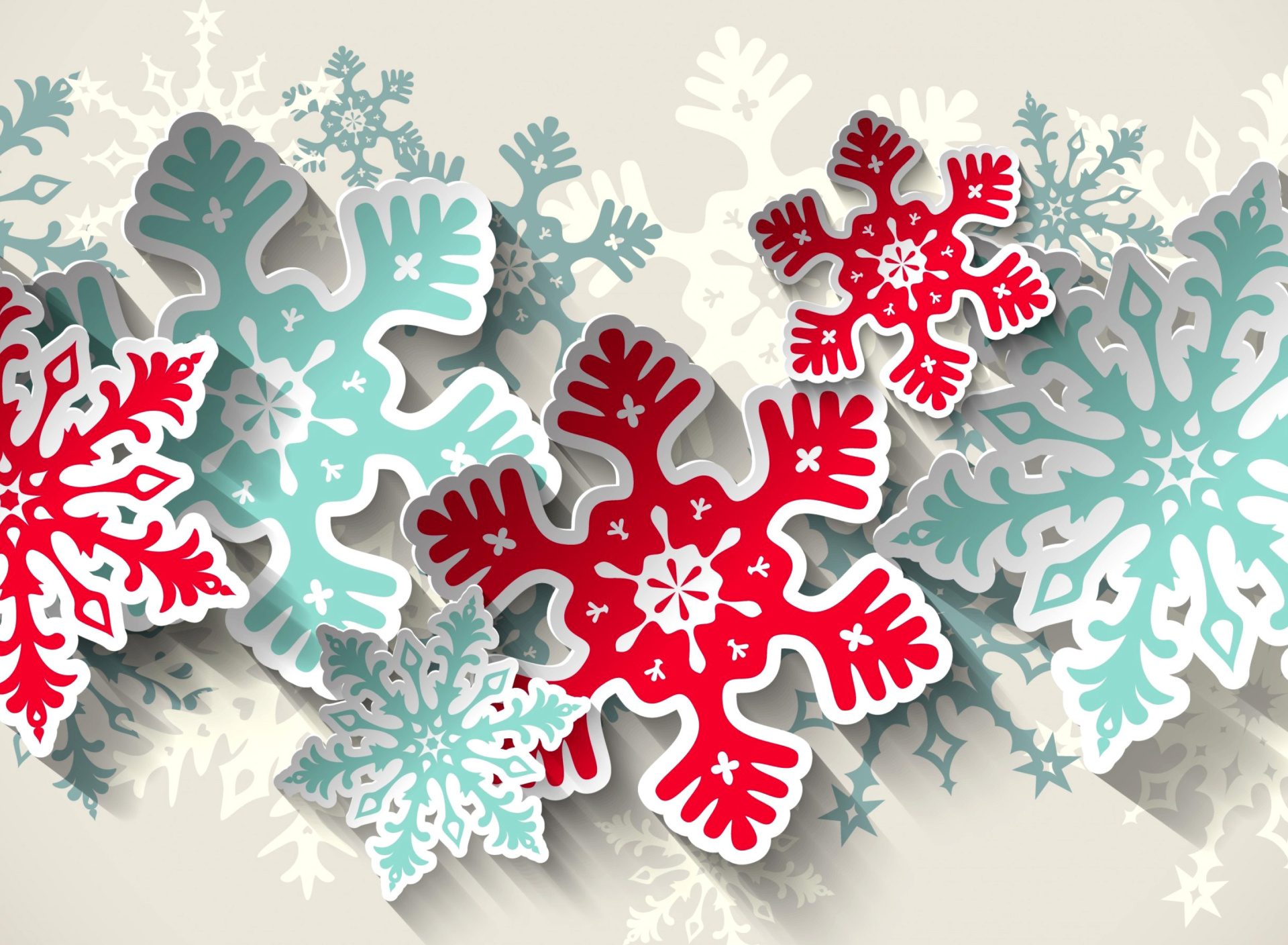 Fondo de pantalla Snowflakes Decoration 1920x1408