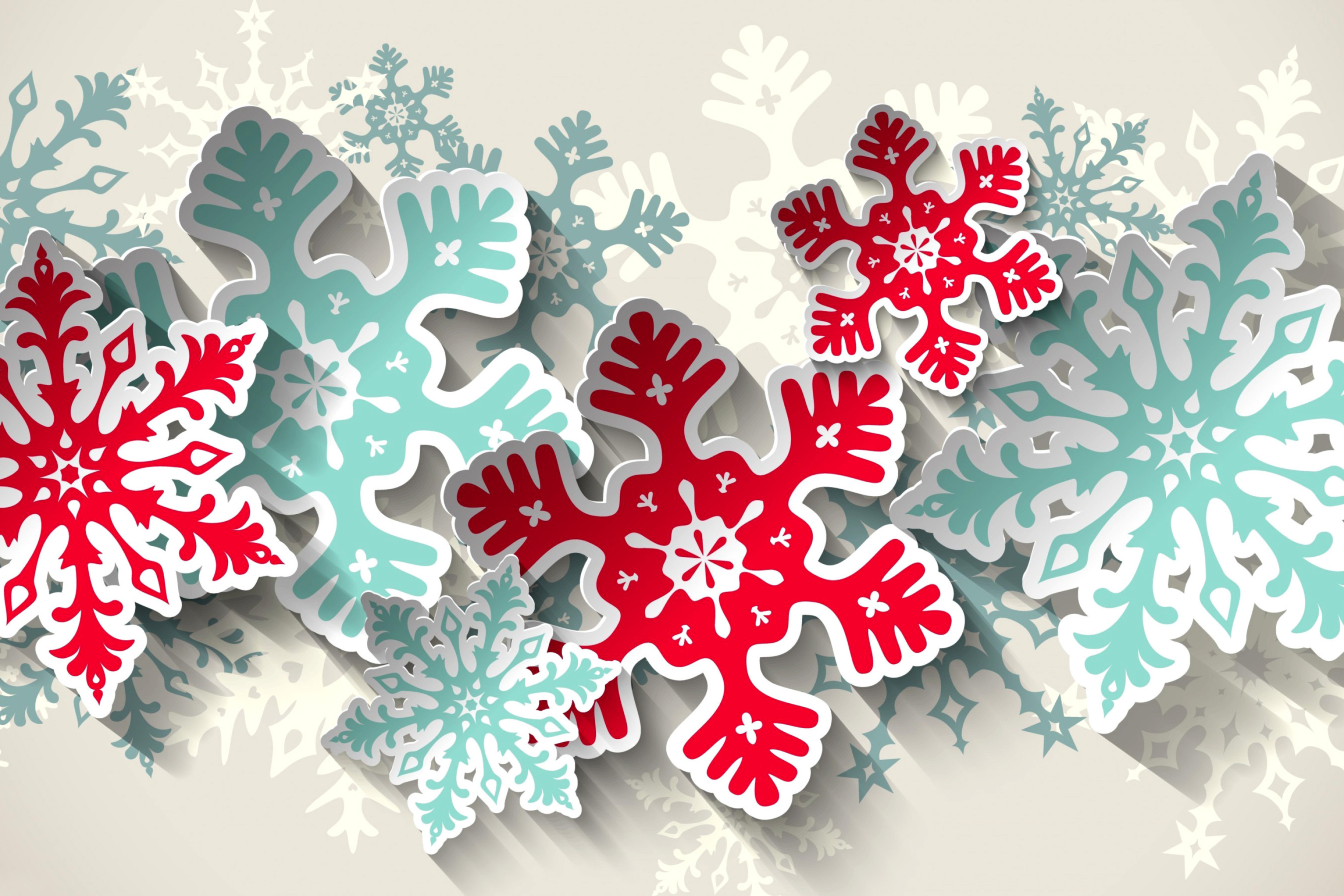 Snowflakes Decoration wallpaper 2880x1920