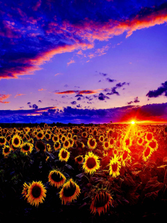 Обои Sunflowers 240x320