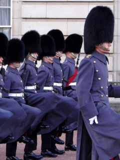 Sfondi Buckingham Palace Queens Guard 240x320