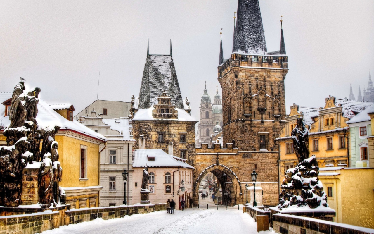 Das Winter In Prague Wallpaper 1280x800