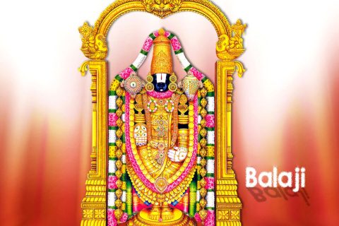 Balaji or Venkateswara God Vishnu wallpaper 480x320