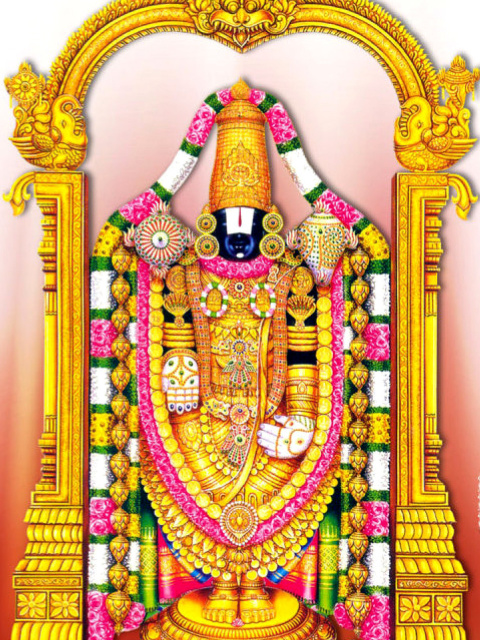 Balaji or Venkateswara God Vishnu wallpaper 480x640